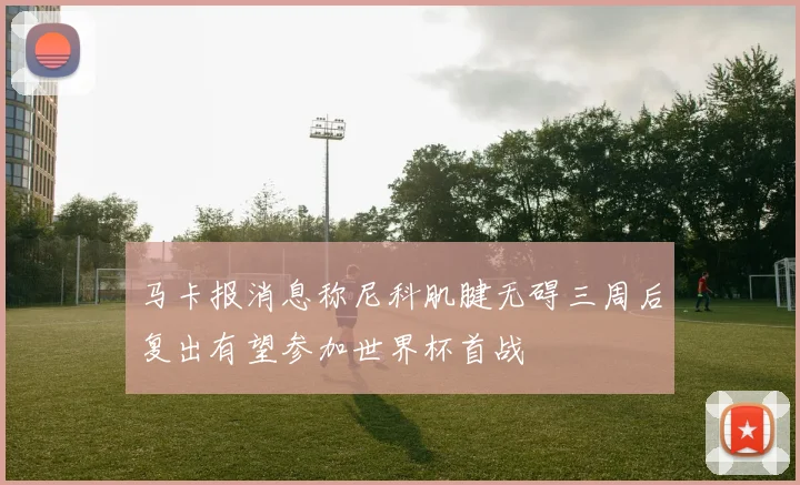 马卡报消息称尼科肌腱无碍三周后复出有望参加世界杯首战